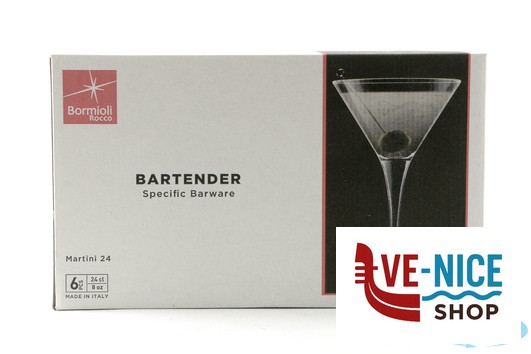 vetro BARTENDER - CONFEZIONE 6 CALICI MARTINI CL 24 BORMIOLI ROCCO - immagine 5