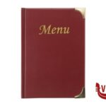 porta menu BASIC-PORTAMENU BORDEAUX A4 10 PAGINE CM 31,5X24 - 4 INSERITI NON RIMOVIBILI INCLUSI. SECURIT
