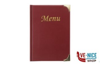 porta menu BASIC-PORTAMENU BORDEAUX A4 10 PAGINE CM 31,5X24 - 4 INSERITI NON RIMOVIBILI INCLUSI. SECURIT