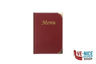 porta menu BASIC-PORTAMENU BORDEAUX A5 10 PAGINE CM 23,7X17,2 - 4 INSERTI NON RIMOVIBILI INCLUSI SECURIT