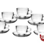 vetro/opale BASIC VETRO TRASPARENTI CONFEZIONE SCATOLA LITOGRAFATA DA REGALO 6 TAZZE THE CON PIATTO.215-97948 MI PASABAHCE