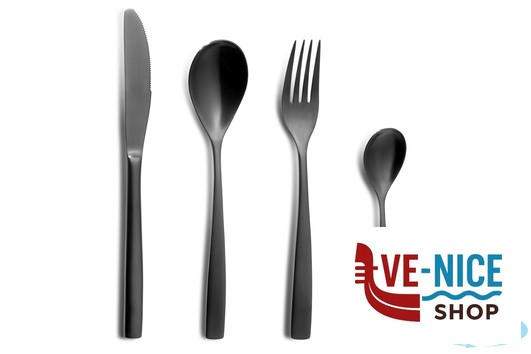 acciaio BCN - BARCELONA NEGRO FORCHETTA FRUTTA NERO COMAS - immagine 3