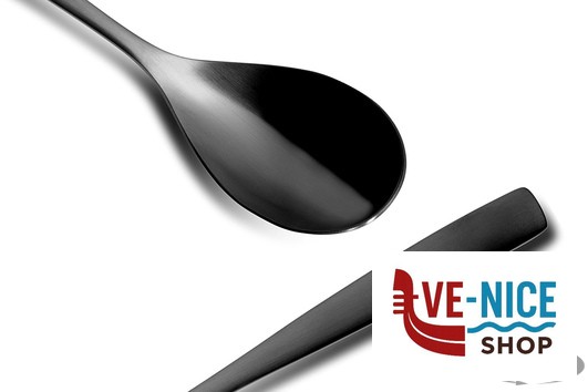 acciaio BCN - BARCELONA NEGRO CUCCHIAIO FRUTTA NERO COMAS - immagine 2