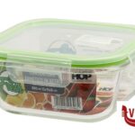 vetro BE FRESH-CONTENITORE QUADRO 800ML CM.15X15X6 IN VETRO BOROSILICATO IMPORT CUCINA