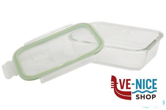 vetro BE FRESH-CONTENITORE RETTANGOLARE 1040ML CM.19,7X14,6X5,8 IN VETRO BOROSILICATO IMPORT CUCINA - immagine 3