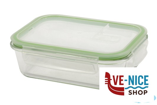 vetro BE FRESH-CONTENITORE RETTANGOLARE 1040ML CM.19,7X14,6X5,8 IN VETRO BOROSILICATO IMPORT CUCINA - immagine 2