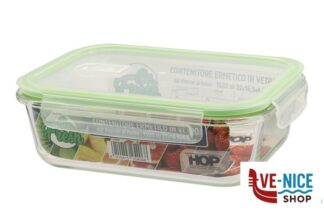 vetro BE FRESH-CONTENITORE RETTANGOLARE 1520ML CM.22X16,5X6,6 IN VETRO BOROSILICATO IMPORT CUCINA