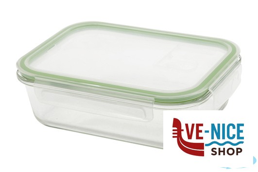 vetro BE FRESH-CONTENITORE RETTANGOLARE 1520ML CM.22X16,5X6,6 IN VETRO BOROSILICATO IMPORT CUCINA - immagine 2