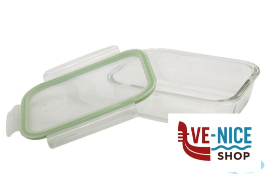 vetro BE FRESH-CONTENITORE RETTANGOLARE 1520ML CM.22X16,5X6,6 IN VETRO BOROSILICATO IMPORT CUCINA - immagine 3
