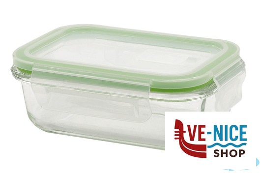 vetro BE FRESH-CONTENITORE RETTANGOLARE 370ML CM.14,5X10,4X4,6 IN VETRO BOROSILICATO IMPORT CUCINA - immagine 2