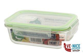 vetro BE FRESH-CONTENITORE RETTANGOLARE 640ML CM.17X12,4X5,3 IN VETRO BOROSILICATO IMPORT CUCINA