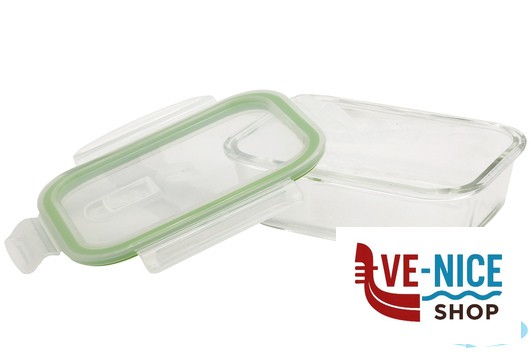 vetro BE FRESH-CONTENITORE RETTANGOLARE 640ML CM.17X12,4X5,3 IN VETRO BOROSILICATO IMPORT CUCINA - immagine 3