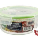 vetro BE FRESH-CONTENITORE TONDO 620ML CM.15X6 IN VETRO BOROSILICATO IMPORT CUCINA