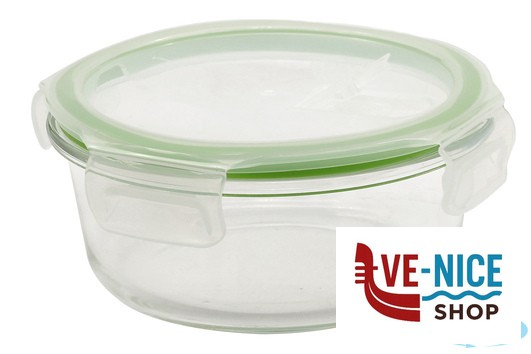 vetro BE FRESH-CONTENITORE TONDO 620ML CM.15X6 IN VETRO BOROSILICATO IMPORT CUCINA - immagine 2
