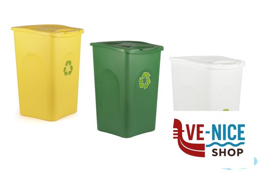 pattumiere BE GREEN PATTUMIERA VERDE 50 LITRI 70602 STEFANPLAST - immagine 2