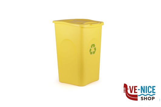 pattumiere BE GREEN PATTUMIERA PLASTICA GIALLA 50 LITRI 70600 STEFANPLAST