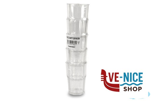 plastica BICCHIERE GRANITY CLEAR CL.40 CONFEZIONE 5 PEZZI IN SAN TRASPARENTE FM-63SAN BREVETTI WAF - immagine 2