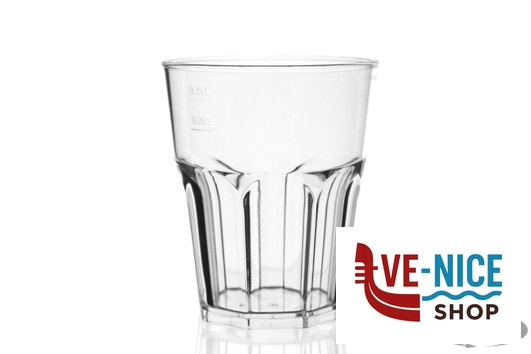 plastica BICCHIERE ROX CLEAR CL 29 IN CONFEZIONE DA 8 PEZZI IN POLISTIRENE TRASPARENTE- FM-65 BREVETTI WAF - immagine 2