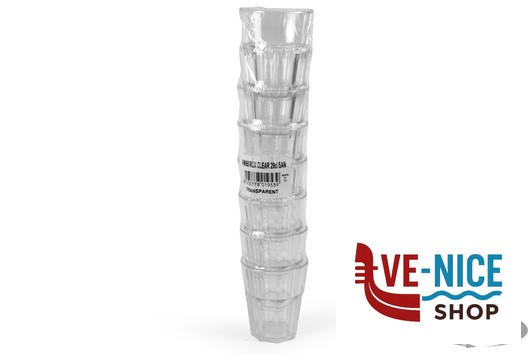 plastica BICCHIERE ROX CLEAR CL.29 CONFEZIONE 8 IN SAN TRASPARENTE FM-65SAN BREVETTI WAF - immagine 2