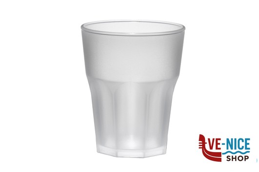 plastica BICCHIERE ROX FROST CL 29 CONFEZIONE 8 PEZZI IN SAN TRASPARENTE SATINATO BREVETTI WAF