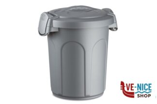 pattumiere BIDONE CON COPERCHIO SPEEDY 8 LITRI SILVER 70250 STEFANPLAST