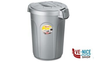 pattumiere BIDONE CON COPERCHIO JERRY 23 LITRI SILVER 70300 STEFANPLAST