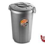 pattumiere BIDONE CON COPERCHIO  TOM 46 LITRI    SILVER  70500 STEFANPLAST