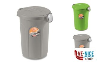 pattumiere BIDONE CON COPERCHIO JERRY LT.23 TORTORA-VERDE 70325 STEFANPLAST