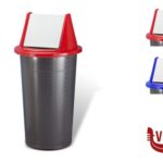 pattumiere BIDONE PORTA IMMONDIZIE CON COPERCHIO ONDINA 60 LITRI   5050P-44 GIGANPLAST