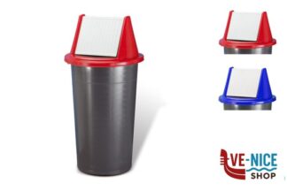 pattumiere BIDONE PORTA IMMONDIZIE CON COPERCHIO ONDINA 60 LITRI 5050P-44 GIGANPLAST