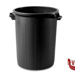pattumiere BIDONE PORTA IMMONDIZIA NERO LT.100 CM 52X65H - SENZA COPERCHIO -  - 25110 STEFANPLAST