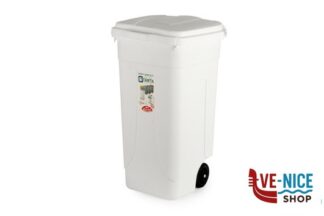 pattumiere BIDONE PORTARIFIUTI BIANCO LT.80 CON COPERCHIO 80-BIL MOBIL PLASTIC