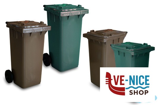 pattumiere BIDONE RACCOLTA DIFFERENZIATA LT.120 VERDE 1-120-5VES MOBIL PLASTIC - immagine 2