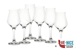 vetro BIER SOMMELIER - CF. 6 CALICI BIRRA 400 SCATOLA LITOGRAFATA BORGONOVO