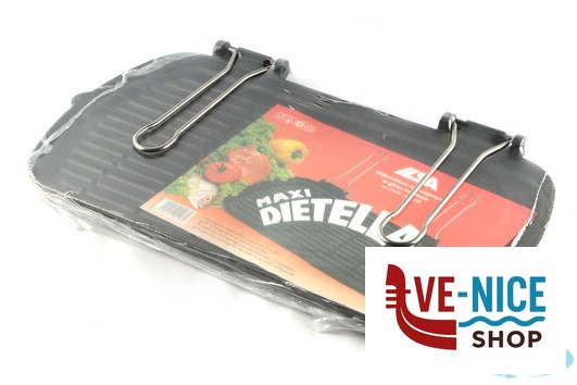 antiederente BISTECCHIERA GHISA SMALTATA 27X50 DOPPIO MANICO ANCHE PER INDUZIONE ILSA - immagine 3