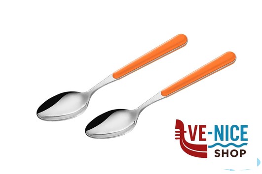 acciaio BISTROT ARANCIO-CAVALLOTTO 2 CUCCHIAI TAVOLA LD14105O2CU LINEE DESIGN E PRODUCTION SRL - immagine 2
