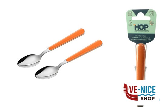 acciaio BISTROT ARANCIO-CAVALLOTTO 2 CUCCHIAINI CAFFE LD14105O2CF LINEE DESIGN E PRODUCTION SRL