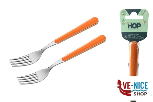 acciaio BISTROT ARANCIO-CAVALLOTTO 2 FORCHETTE TAVOLA LD14105O2FO LINEE DESIGN E PRODUCTION SRL