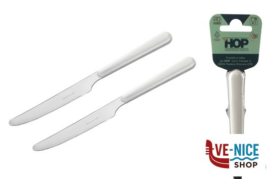 acciaio BISTROT BIANCO-CAVALLOTTO 2 COLTELLI TAVOLA LD14110W2CT LINEE DESIGN E PRODUCTION SRL