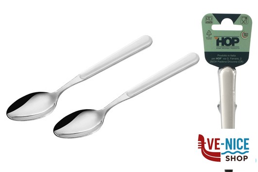 acciaio BISTROT BIANCO-CAVALLOTTO 2 CUCCHIAI TAVOLA LD14110W2CU LINEE DESIGN E PRODUCTION SRL