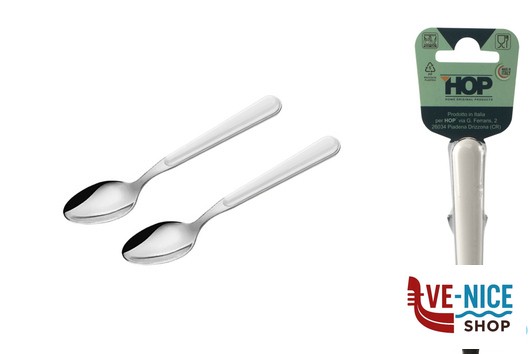 acciaio BISTROT BIANCO-CAVALLOTTO 2 CUCCHIAINI CAFFE LD14110W2CF LINEE DESIGN E PRODUCTION SRL