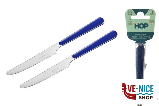 acciaio BISTROT BLU-CAVALLOTTO 2 COLTELLI TAVOLA LD14108B2CT LINEE DESIGN E PRODUCTION SRL