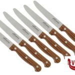 acciaio BISTROT-CONFEZIONE 6 COLTELLI TAVOLA LAMA CM10 DENTATA MANICO PLASTICA COLOR LEGNO HT3P153W GICOS IMPORT EXPORT SRL