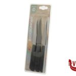 coltelli BIVALVA - CONFEZIONE 6 COLTELLI BISTECCA CM 11 MANICO NERO COLTELLERIE INOX BONOMI