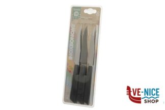 coltelli BIVALVA - CONFEZIONE 6 COLTELLI BISTECCA CM 11 MANICO NERO COLTELLERIE INOX BONOMI