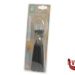 forchette BIVALVA - CONFEZIONE 6 FORCHETTA TAVOLA MANICO NERO COLTELLERIE INOX BONOMI
