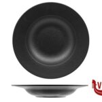 piano BLACK DAZZLE- PIATTO PASTA CM 26 A FALDA- ALLUMINA ARIANE FINE PORCELAIN
