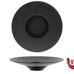 piano BLACK DAZZLE- PIATTO PASTA GOURMET CM 28 INTERNO CM 12,5 - ALLUMINA ARIANE FINE PORCELAIN