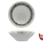 insalat zuppiere sals antipast BLACK ICE - INSALATIERA CM 20 H.6,4 CC850 IN PORCELLANA ALLUMINICA KUTAHYA SERAMIK