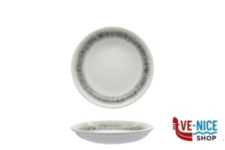 fondo BLACK ICE - PIATTO FONDO CM 21 H.3,8 CC650 IN PORCELLANA ALLUMINICA KUTAHYA SERAMIK